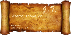Grotte Teobalda névjegykártya